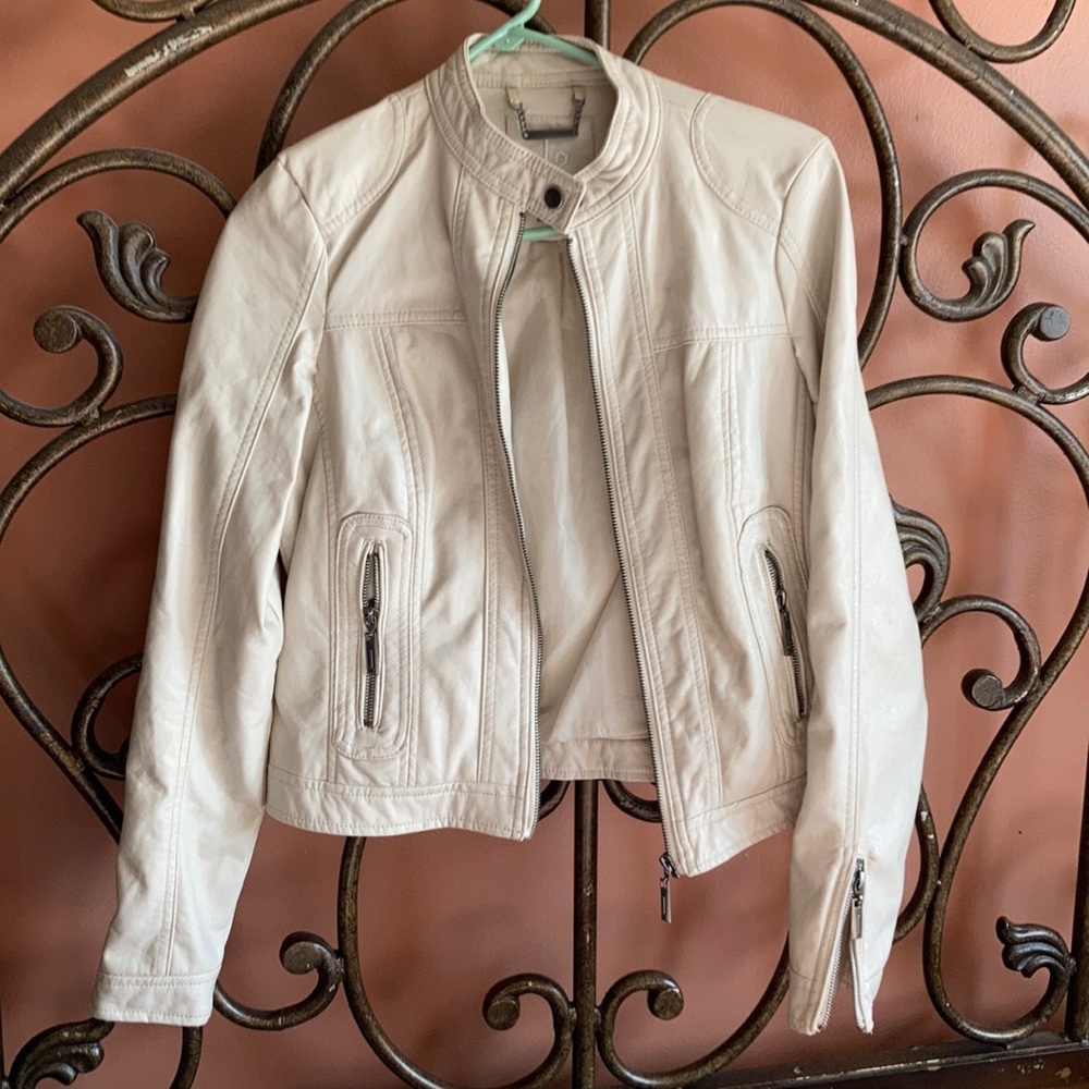 Tan leather jacket